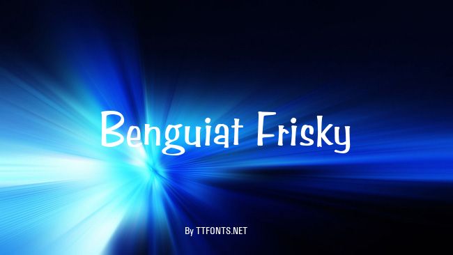 Benguiat Frisky example